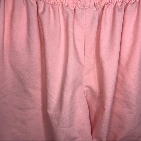 Size Petite 16 Alfred Dunner Pink Capri Pants Elastic Waistband Pastel Cotton - Picture 10 of 12